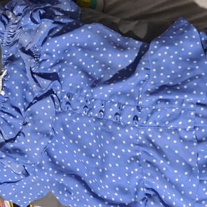 Blue shoulder shirt small